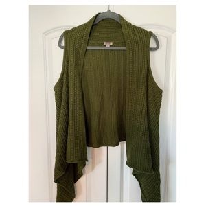Dark Green Knit-style Cardigan!
